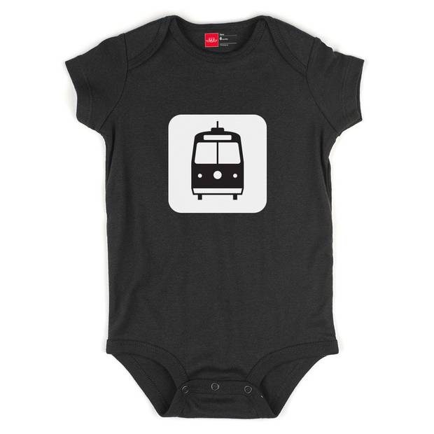 Give your favourite baby this onesie with a picture of a streetcar spread across the chest ($13.95).