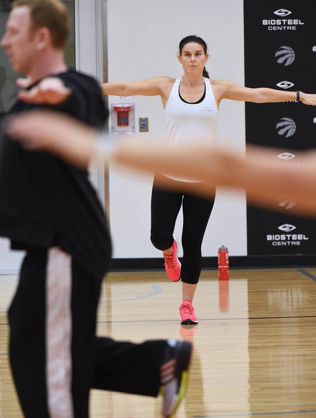 Globe and Mail sports reporter Rachel Brady undergoes a pro circuit workout at the BioSteel centre on Oct. 4, 2016.