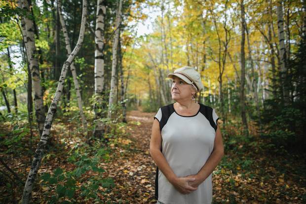 Sylvie Duchesne, widow of retired army Sgt. Claude Emond, outside her home in Quebec City on Oct. 5, 2017.