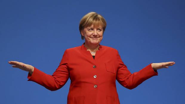 Nine months before an expected September election, Ms. Merkel has a wide lead in the polls as she pursues a fourth term.