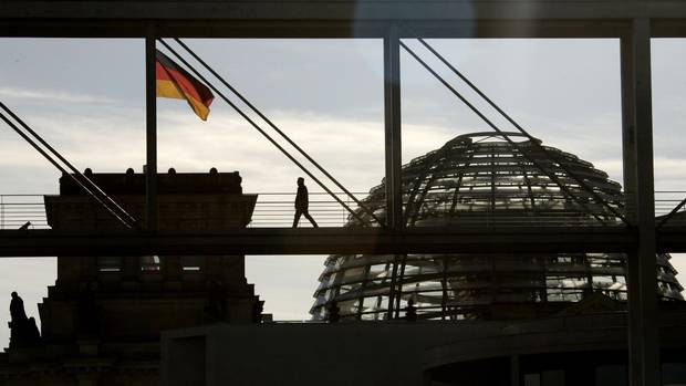 The Reichstag bulding, the seat of the German lower house of parliament, is shown in Berlin.