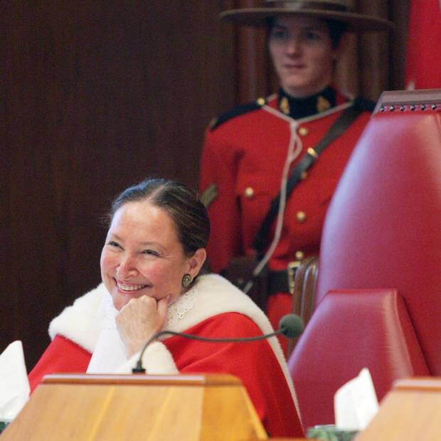 Rosalie Silberman Abella smiles after being sworn in as a Supreme Court Judge during a ceremony in Ottawa on Oct. 4, 2004.