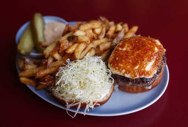The Aloette Burger and Fries is displayed at the Aloette Restaurant in Toronto, Tuesday February 6, 2018. (Mark Blinch/Globe and Mail)