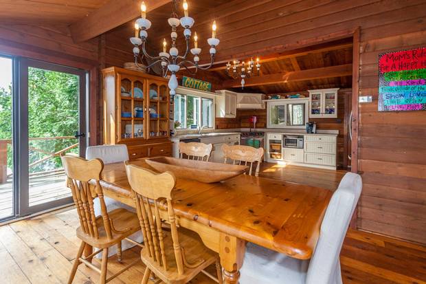 The open layout of the original cottage makes it ideal for entertaining.