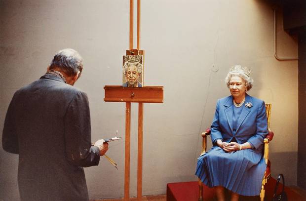 The Queen sits for Lucian Freud, 2001 c-type print.