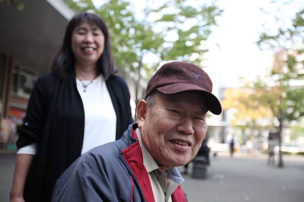 Hanae Nozawa and her father. (Iain Marlow/The Globe and Mail)