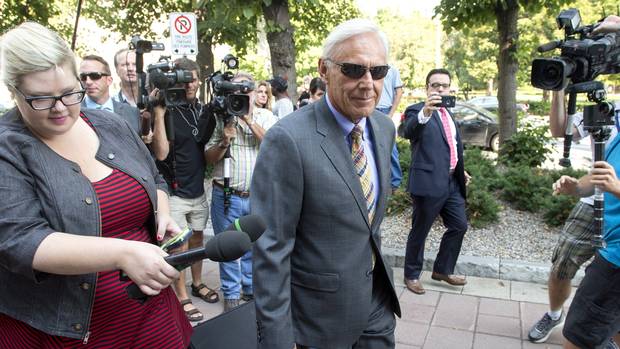 Donald Bayne arrives at the Ottawa courthouse on Aug. 17.