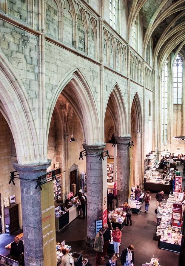In Maastricht, bookstore patrons browse through a store in a converted Dominican church. In 2008, Britain's Guardian newspaper called it the best bookstore in the world.