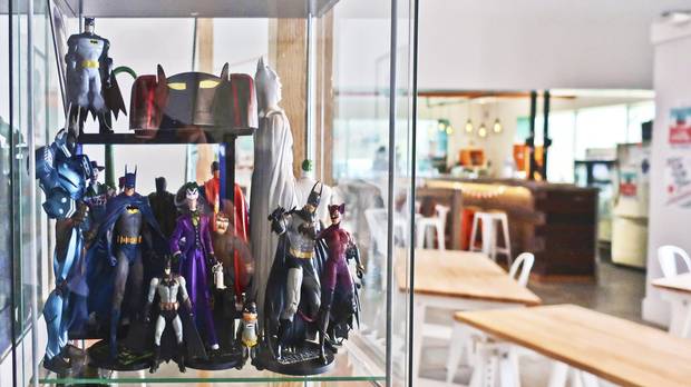 The trophy case full of Batman figurines suggests Ildsjel isn’t your usual co-working space.