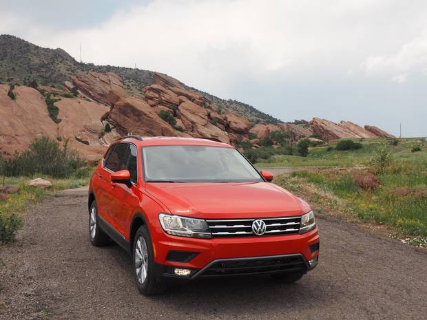 The new Tiguan can comfortably fit five people. 