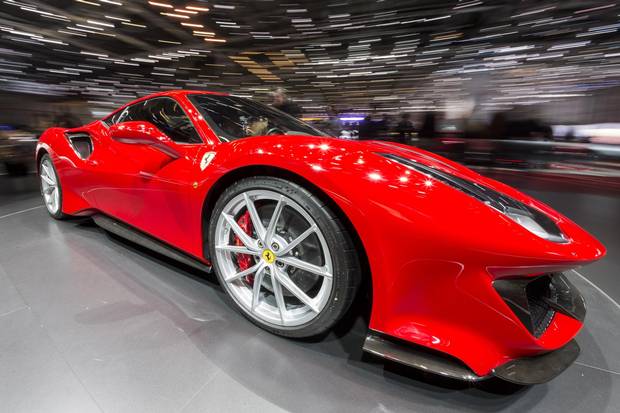 The New Ferrari 488 Pista presented on Wednesday, March 7, 2018.
