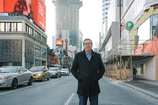 Mark Garner, executive director of the Downtown Yonge BIA, says his organization is trying to do more to protect live music venues. Hard Rock Cafe, on the left, is among recent casualties.