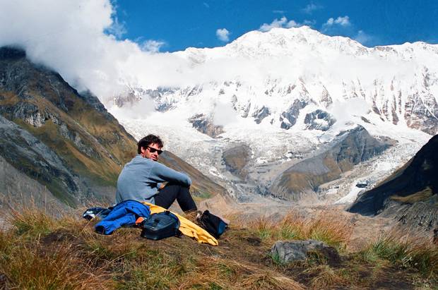 Mike Spencer Bown photographed in Nepal.