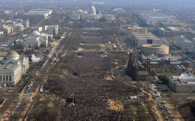 Jan. 20, 2009: The National Mall at Mr. Obama’s first inauguration.