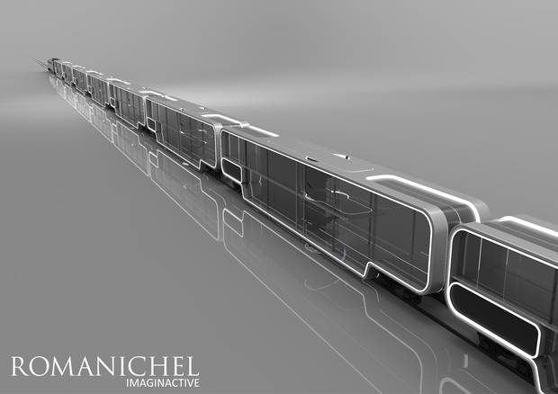Each Romanichel could propel itself with its own power, similar to light-rail transit systems.