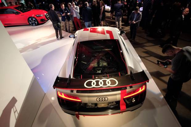 Audi R8 LMS GT4 is unveiled ahead of the New York International Auto Show.
