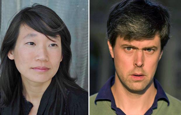 Madeleine Thien, left, and David Szalay, both 42, are among the 2016 Man Booker Prize nominees.