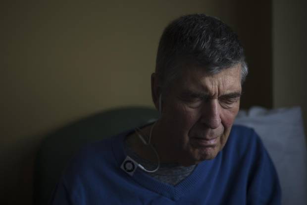 Grant Crosbie was diagnosed with an aggressive form of Alzheimer's in 2011. He needs round-the-clock care, but is physically strong enough to resist help.