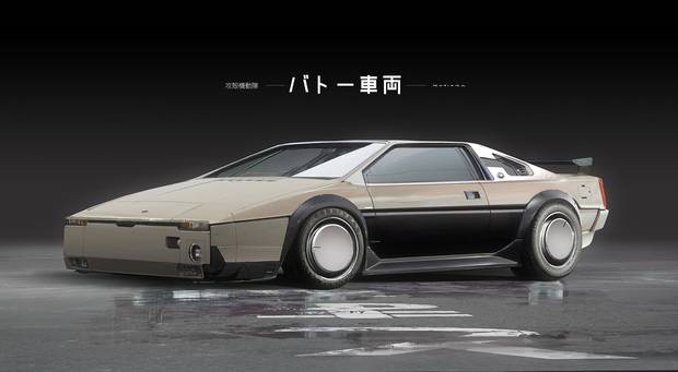 A Lotus Esprit-based car designed for Ghost in the Shell.