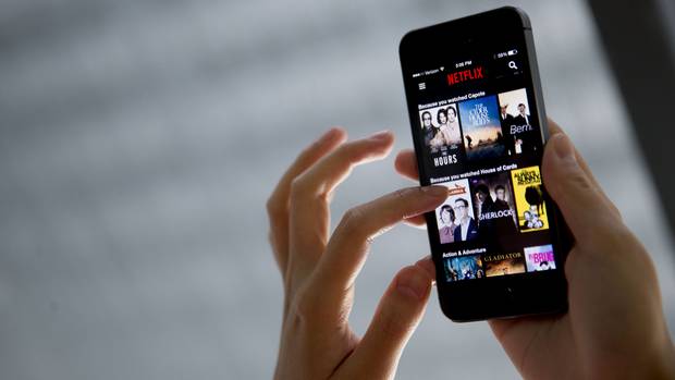 The Netflix app for iOS is seen in this file photo