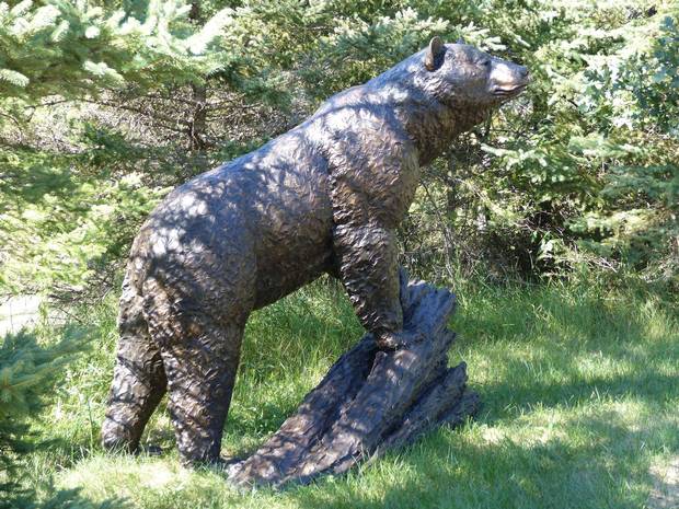 This bronze sculpture, called Monumental Black Bear by Peter Sawatzky, is available for $170,000 at Toronto’s Loch Gallery.