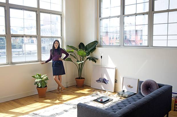 Esther Choi in her Brooklyn loft.