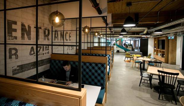 The new exposed-brick-and-beam facility in Toronto is the first in Canada for Spaces, a Netherlands-founded company that was acquired in 2015 by co-working giant Regus.