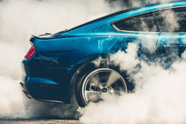 The Mustang's exhaust can be set to four different sound levels.