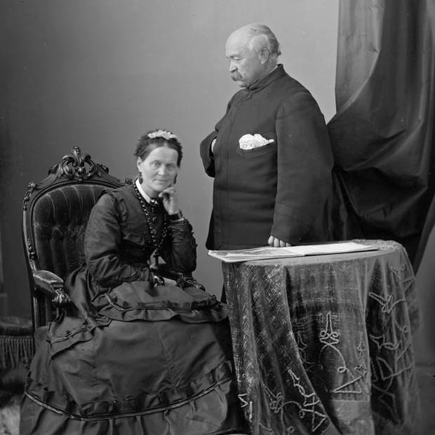 Captain Perry and his wife, January 1871, Ottawa, Canada.