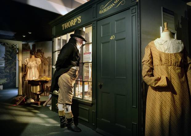 The Jane Austen Centre in Bath, England, gives visitors the opportunity to dress in period costumes, experience a traditional high tea and see a specially commissioned waxwork of the author herself.