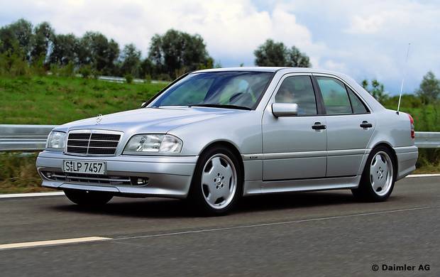 The C36 AMG arrived in Mercedes dealerships in 1995.