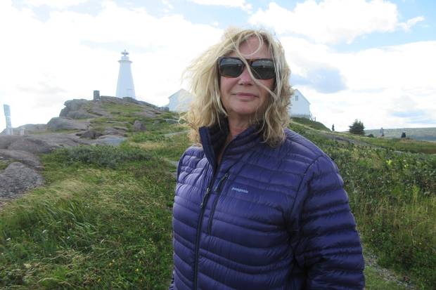 Margaret Wente at the lighthouse at Cape Spear, Canada’s easternmost point.