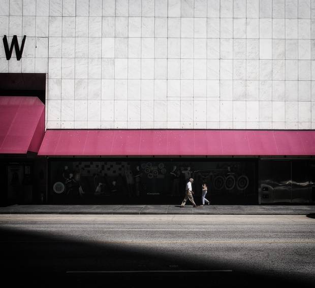Searching for sharp contrast between light and shadow, Yang shot this photo last summer on Bloor Street.