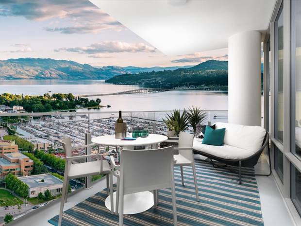 Residents of One Water Street will be afforded excellent views of Lake Okanagan.