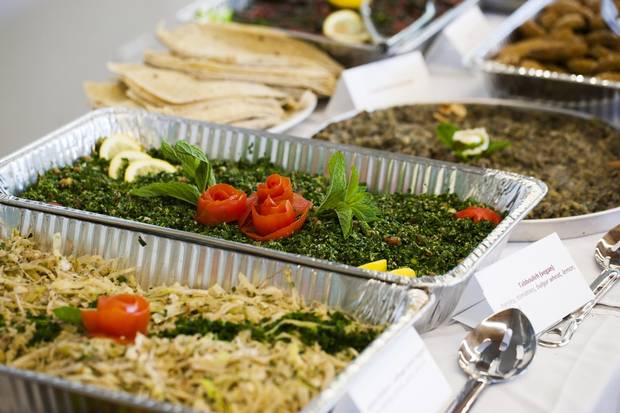 Tabbouleh salad, cabbage salad, baba ghanouj and mutabal kusa were among Tayybeh’s offerings on May 26. 