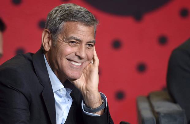 George Clooney might be all smiles at a news conference for Suburbicon during TIFF in September, he is not happy about Trump’s presidency.