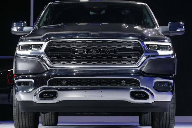 The 2019 Ram 1500 Limited pickup truck is displayed at the North American International Auto Show in Detroit, Michigan on Jan. 15, 2018.