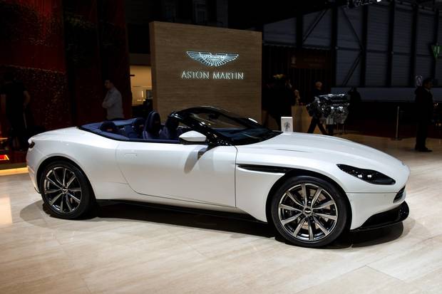 The Aston Martin DB 11 displayed on March 7, 2018.