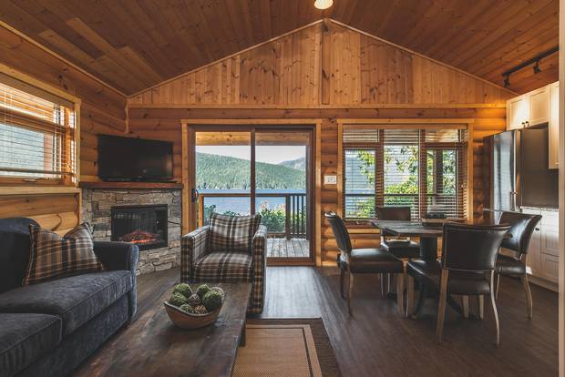 A cottage at Wild Renfrew offers a view of the Port San Juan reach of the Pacific Ocean.