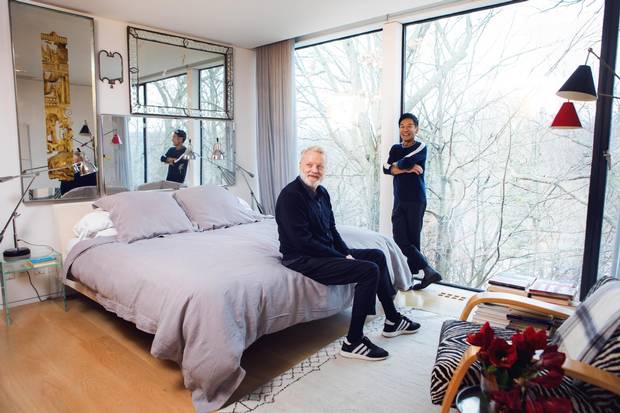 George Yabu and Glenn Pushelberg’s bedroom, in their Toronto home is seen on December 20, 2017.
