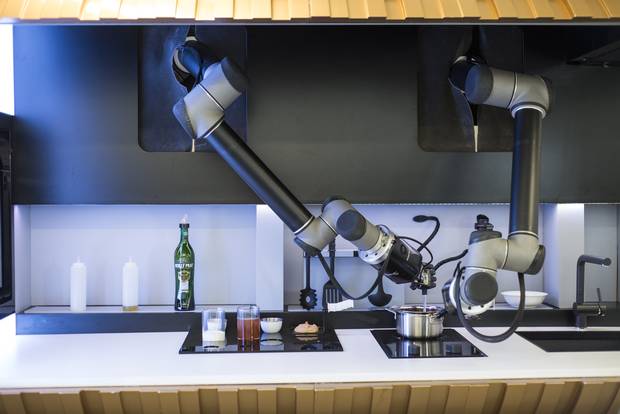 The latest development in artificial intelligence as it relates to food prep is Moley, a robotic chef that can make 100 different meals.