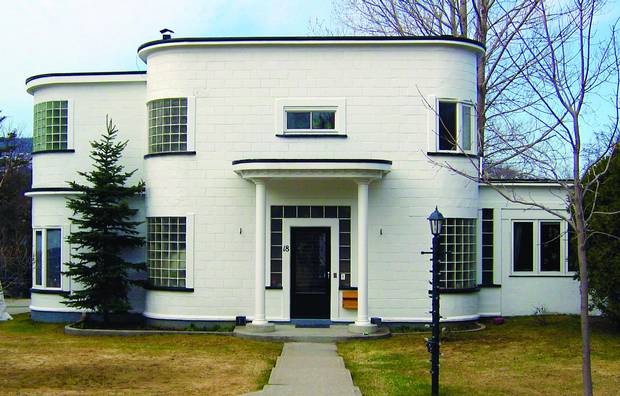 One of W. George Smith's two Streamlined Moderne houses in Corner Brook, N.L.