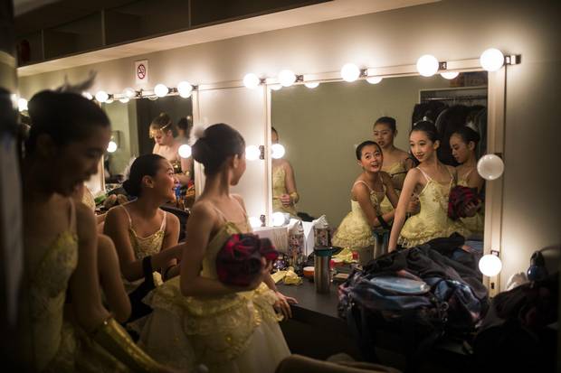 The stakes are high but the dancers stayed calm and loose in the dressing room.