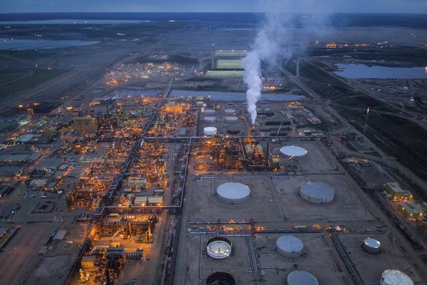 The Syncrude oil sands plant near Fort McMurray, shown in this 2015 file photo.