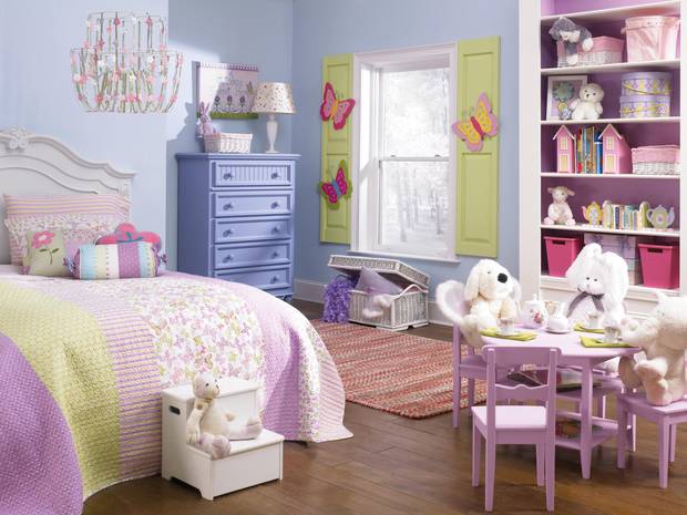 This undated photo provided by Sherwin-Williams shows a child's bedroom painted in Sherwin-Williams' color called Breathtaking.