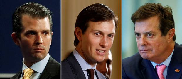 Donald Trump Jr., Jared Kushner and Paul Manafort were all present for the June 9, 2016, meeting with a Russian lawyer at Trump tower.