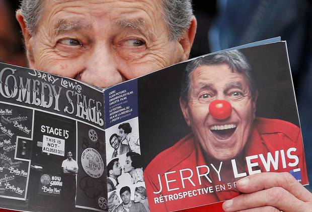 Jerry Lewis's comedy was manic and wearing.