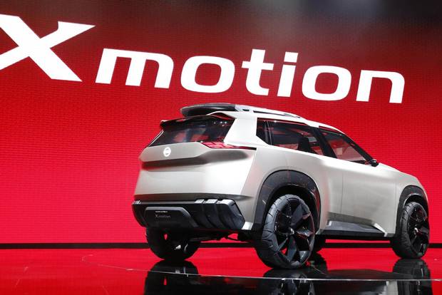 The Nissan Xmotion concept car is displayed in Detroit.
