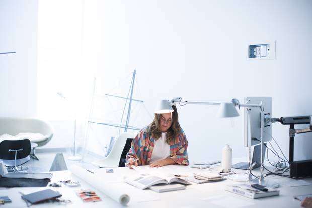 Amber Frid-Jimenez, Canada Research Chair in art and design technology, works in her studio at the new Emily Carr University of Art and Design campus.