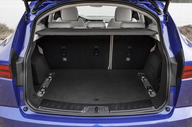 The E-Pace boasts impressive cargo space for a compact SUV.
